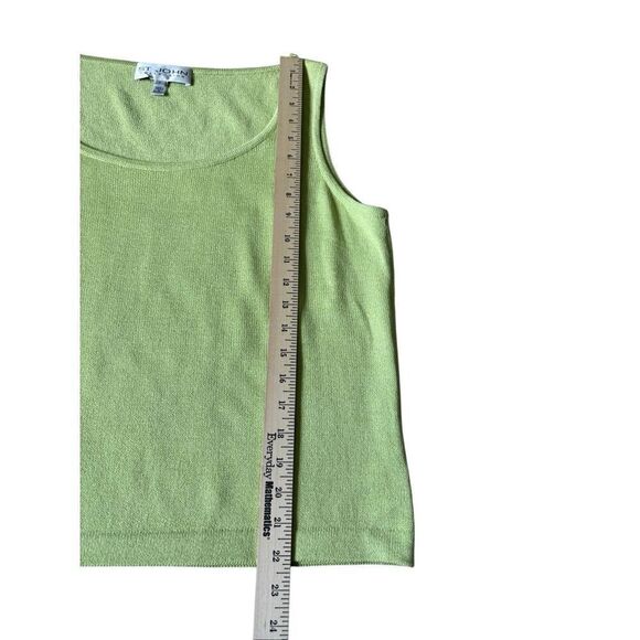 St John Santana Knit Top Scoop Neck size L Light Green - Picture 5 of 8